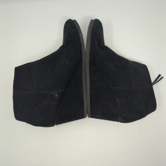 Attention Emmy Black Booties Wedges Booties Womens Size 7 - Picture 6 of 8